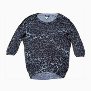 Wilfred Balzac Leopard Print Sweater Size XS Grey Black